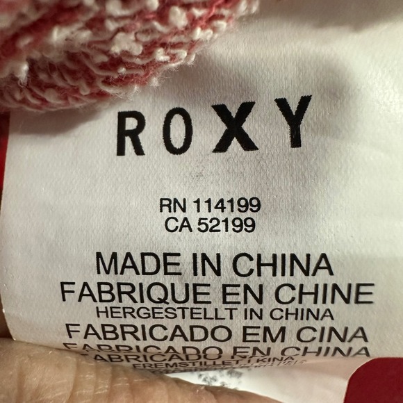 Roxy Pink Hoodie Sweatshirt Tribal Sun Graphic Pullover M Womens V Neck Y2K - Picture 4 of 7